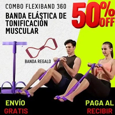 COMBO FLEXIBANDS 360- BANDAS ELÁSTICAS DE TONIFICACIÓN MUSCULAR